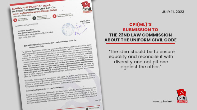 UCC _ CPIML Letter to Law Commission