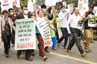 Tripura Bhawan protest 1 